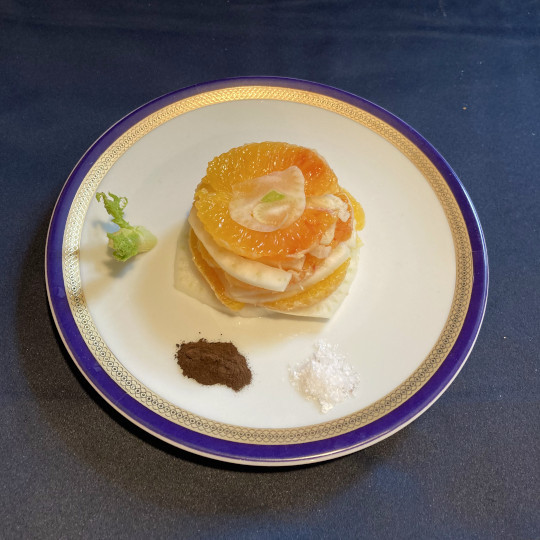 fennel-orange salad with liquorice dressing