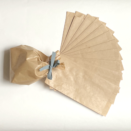 Papiertüten aus braunem Papier 20*9,5cm zum Zukleben oder Zubinden