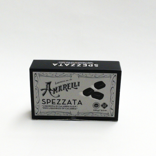 Tin big pieces of pure liquorice, italian