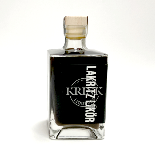 Bottle aromatic salmiak schnapps with 25% alcohol, german