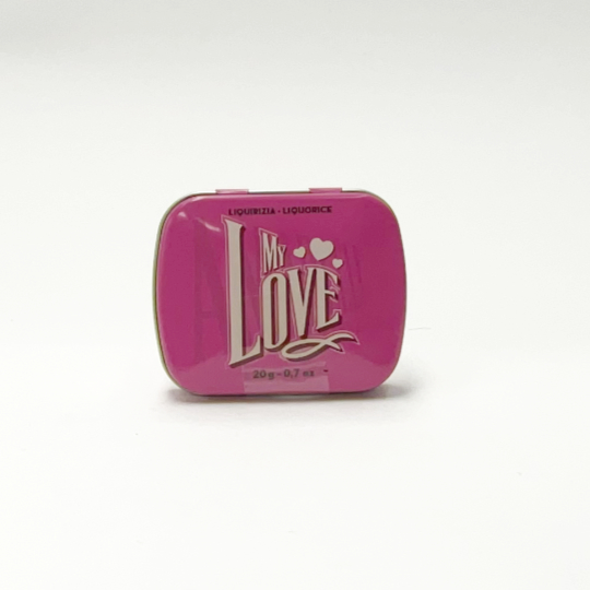 Pure liquorice black, hard and tart in the box, italian