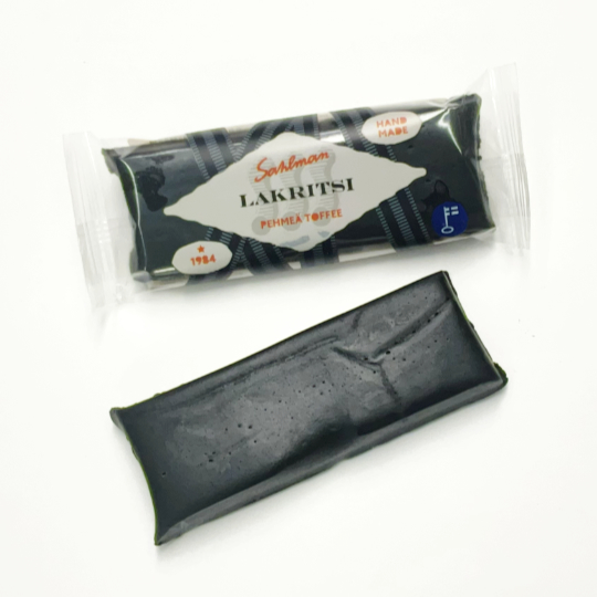 Liquorice fudge, soft and sweet bar, handmade in Finland