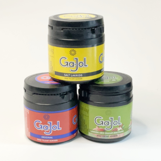 3 x Gajol yellow-red-green, 100g-tin