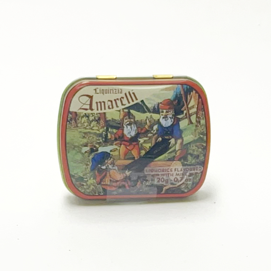 Pure liquorice with natural mint flavour in a tin, italian