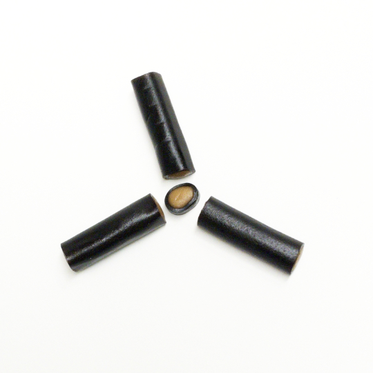 Liquorice roll filled with caramel, danish