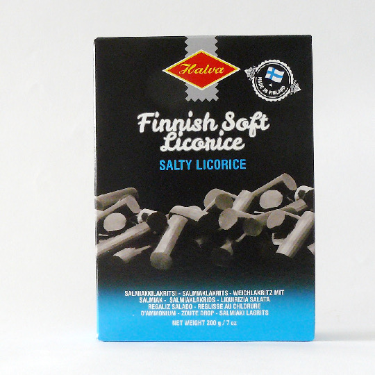 Finn. Halva salty liquorice, 200g-box(best before)