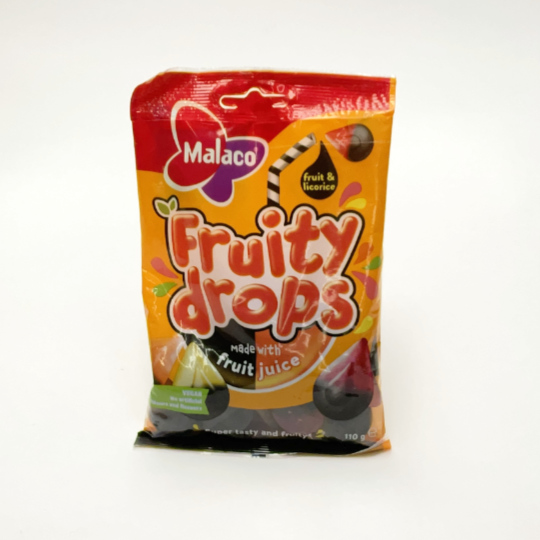 Fruity drops vegan, 110g bag (Best before)