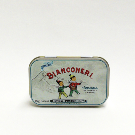Liquorice -  Boxes & Tins - Amarelli Bianconeri, 50g-tin - kadó