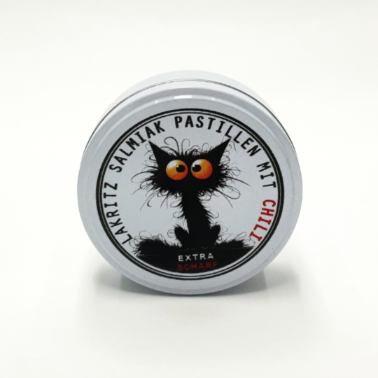 Salmiak - Lakritz - Chili Cats, 60g-Dose - kadó