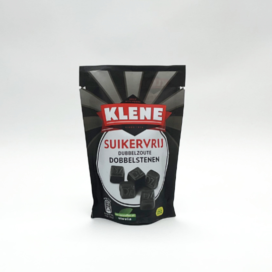 Salty Liquorice - Klene Dobbelstenen sugarfree, 110g-bag - kadó