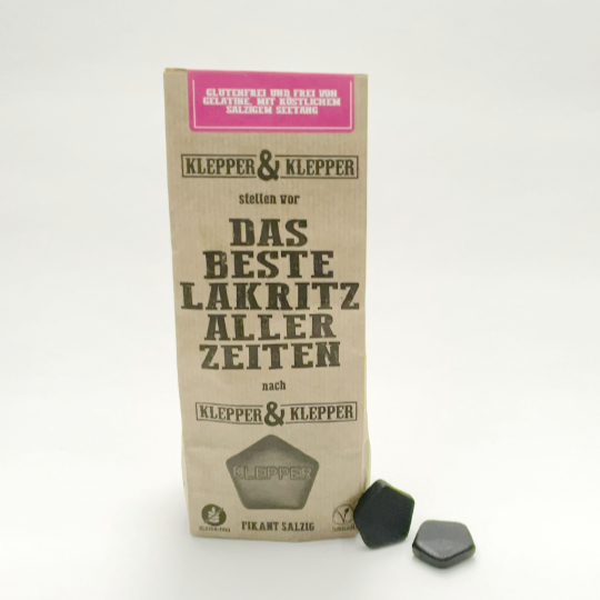 Salzlakritz - Klepper pikant, 200g-Tüte - kadó