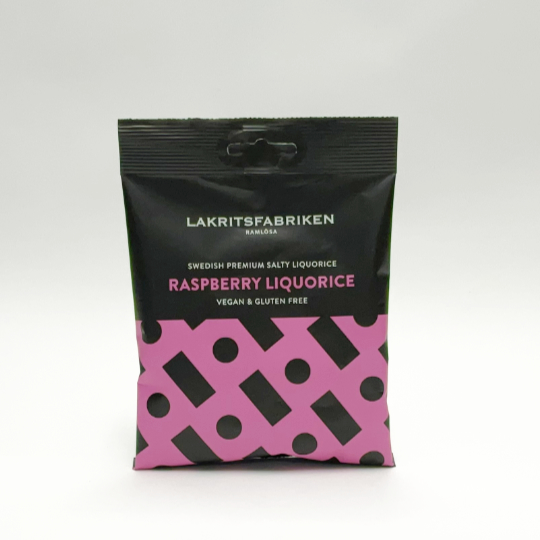 Salzlakritz - Lakritsfabriken Salzig & Himbeere, 100g-Tüte - kadó