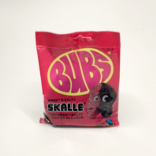 Süß - Mildes Lakritz - Himbeer Skalle, 90g-Tüte - kadó