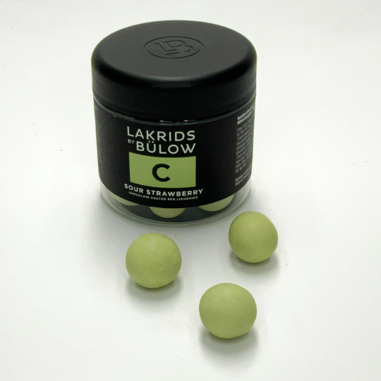 Süß - Mildes Lakritz - JB C sour Strawberry, 115g-Dose - kadó