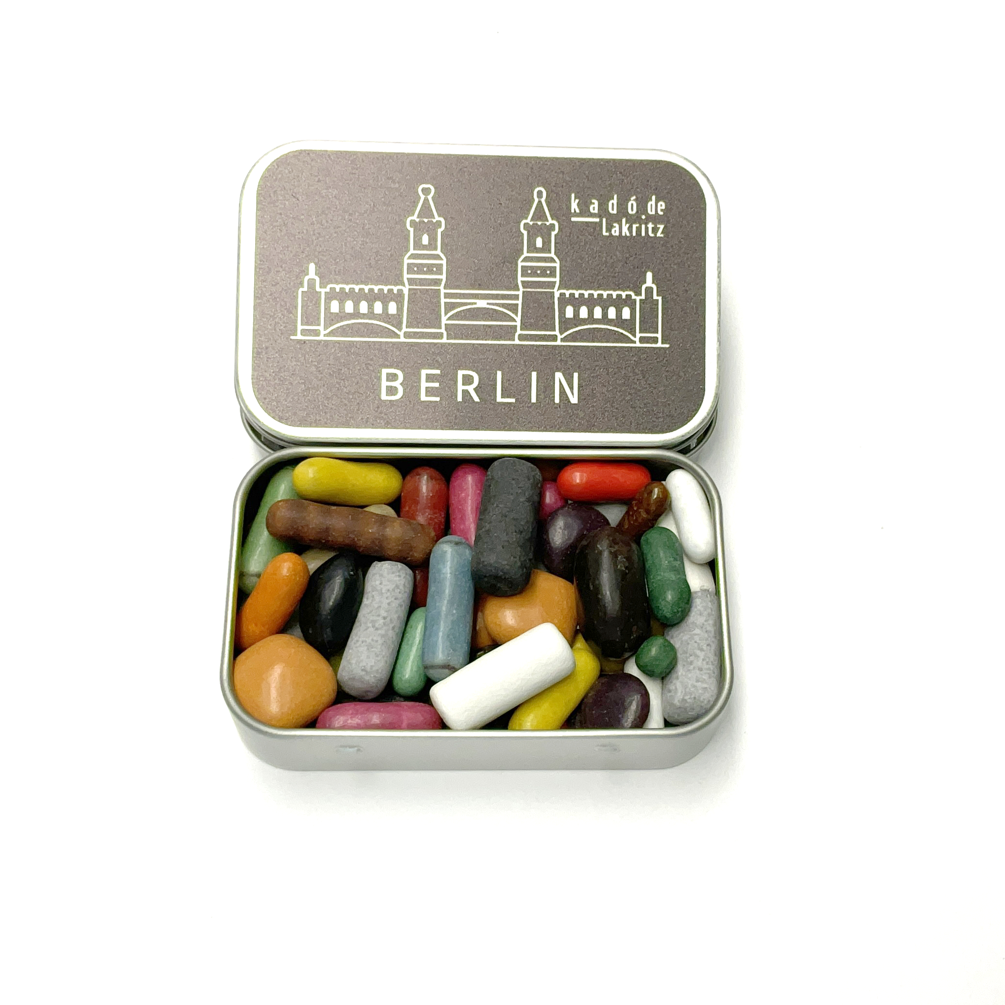 Süß - Mildes Lakritz - Schmuckdose 'Berlin' mit Lakritzdragée 80g - kadó