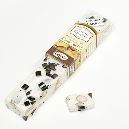 Süß - Mildes Lakritz - Torrone Liquirizia, 100g-Riegel - kadó