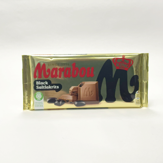 Sweet - Mild Liquorice - Marabou Black, 170g-bar - kadó