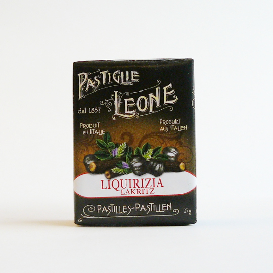Leone Liquorice pastilles, 25g-box