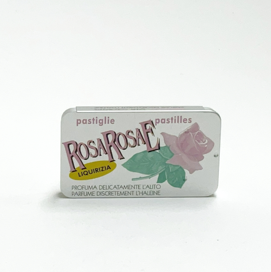 Tin pure liquorice with the flavour of roses, italian