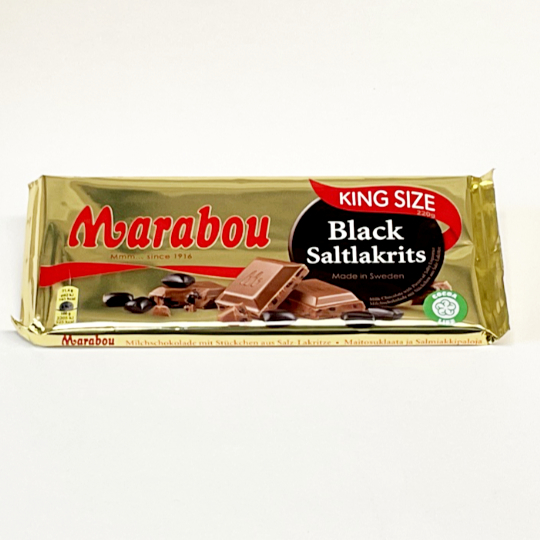 Tafel Zarte Vollmilchschokolade mit Lakritzsplittern, schwedisch