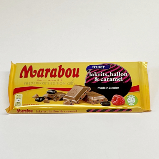 Marabou Himbeer-Lakritzschokolade, 185g-Tafel