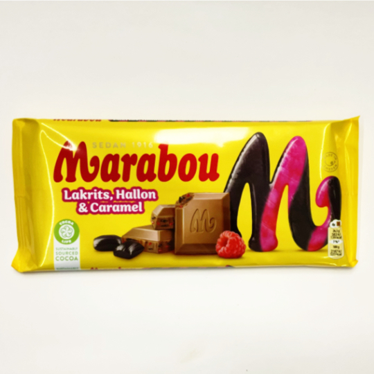 Marabou Raspberry-liquorice chocolate, 160g-bar (best before)