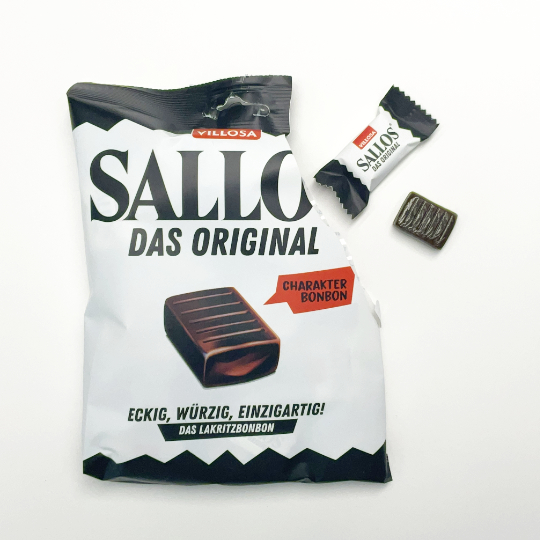 Salty liquorice candy in a bag, dutch
