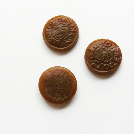 Sweet aromatic salmiak coins, dutch