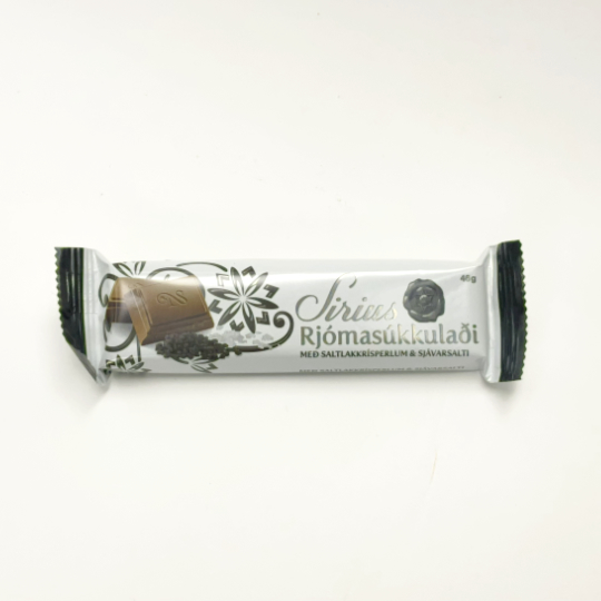 Sirius Saltlakkrisperlum, 46g-Riegel