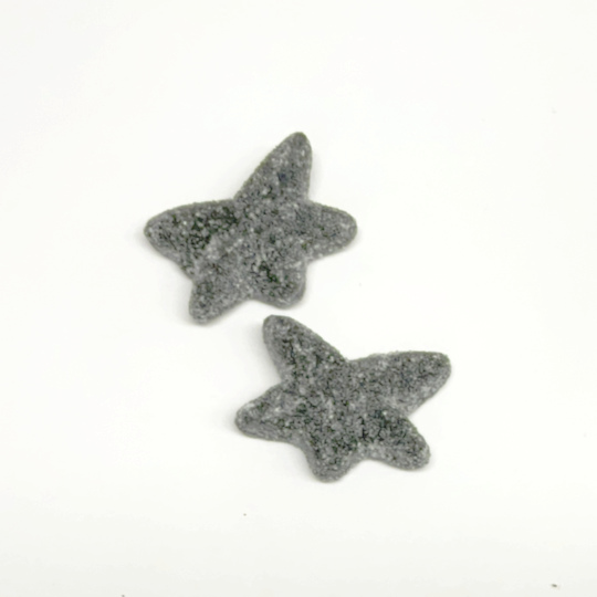 Liquorice star fish with salty sprinkles, dutch