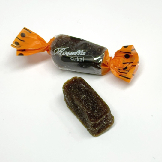 Weiche Lakritzgelée mit natürlichem Orangenaroma, italienisch