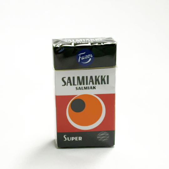 Schachtel kräftige Salmiakpastillen, finnisch