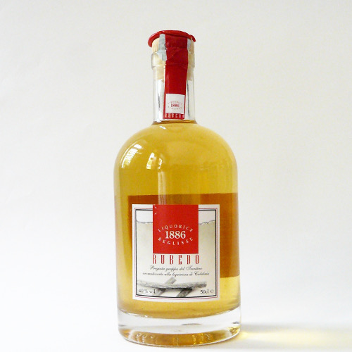 Bottle Grappa with dust of sweetwood, 40% alcohol, italian
