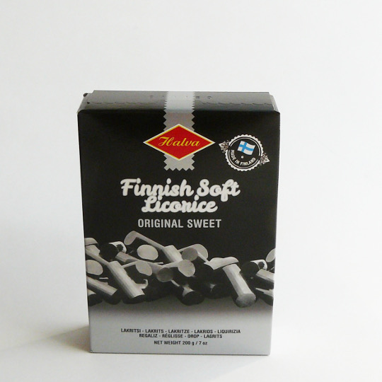 Box mild and sweet typical finnish liquorice, box