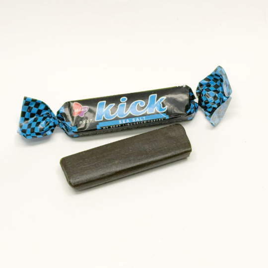 Salty  liquorice toffee bar, swedish