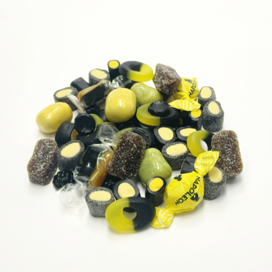 Liquorice mix with lemon and lime from Europe, fresh and sour