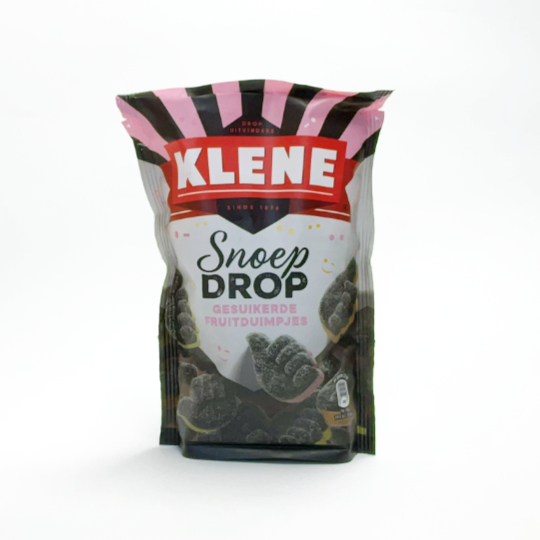 Bag with fruity liquorice sprinkled with sugar, dutch