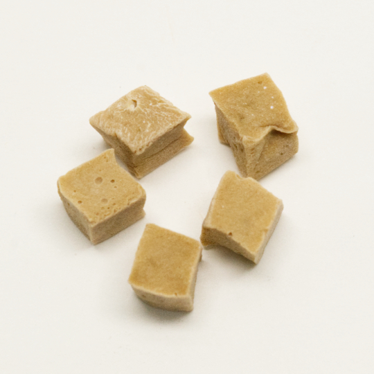 Soft liquorice cubes with vanilla, french