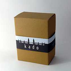 Paper box with bridge banderole fitting 500g content