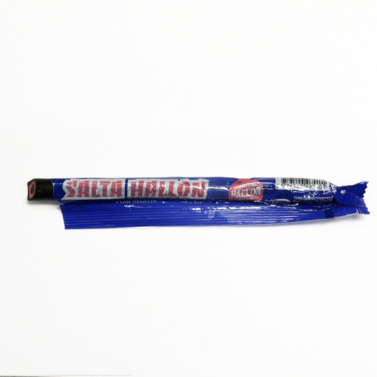 Sweet sour liquorice stick filled with raspberry, swedish