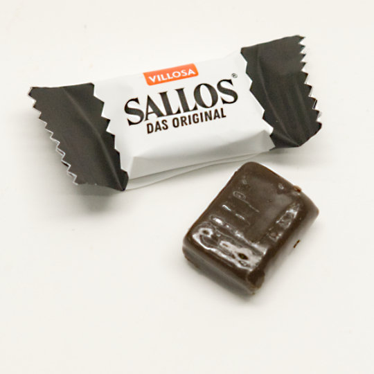 Salty liquorice candy in a bag, dutch