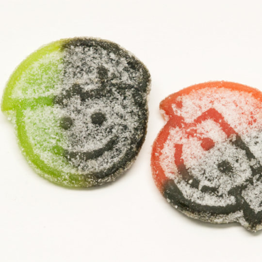 Very salty liquorice smilies, finnish