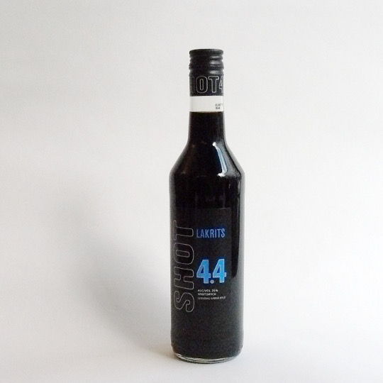 Bottle tangy liquorice liquor with 21% alcohol, swedish