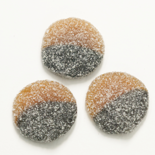 Sour liquorice with cola, swedish