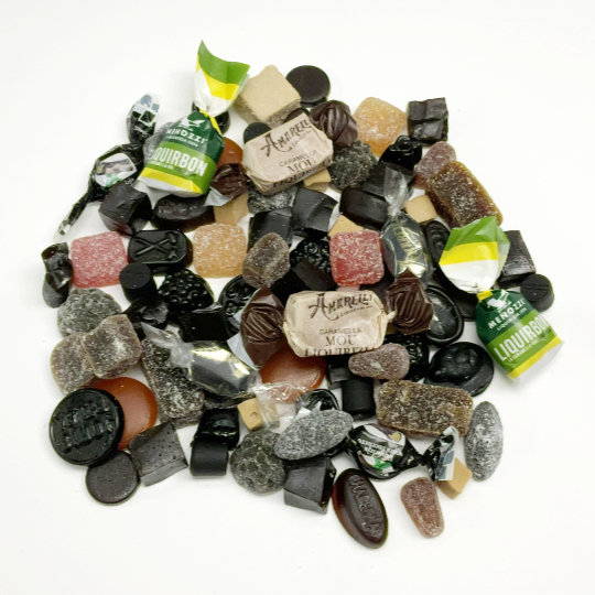 Mix of  liquorice with natural flavour from Italy, France and Belgium