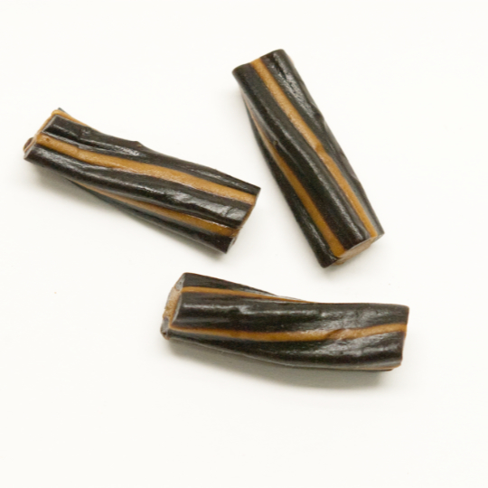 Twisted liquorice with salmiac, danish