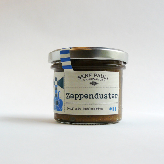 Jar mustard with pure liquorice from german manufactory